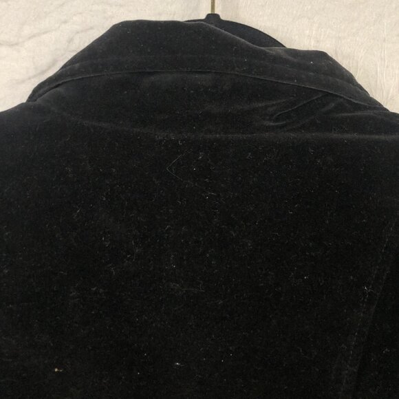Necessary Objects Blazer Womens Large Black Velvet Double Breasted Made USA - Picture 9 of 13